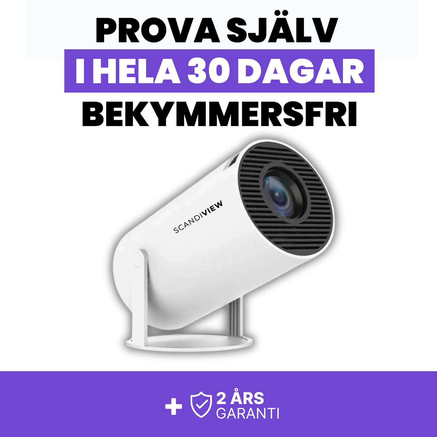 ScandiCast™ Projektor - WiFi & Bluetooth med 4K HD Support