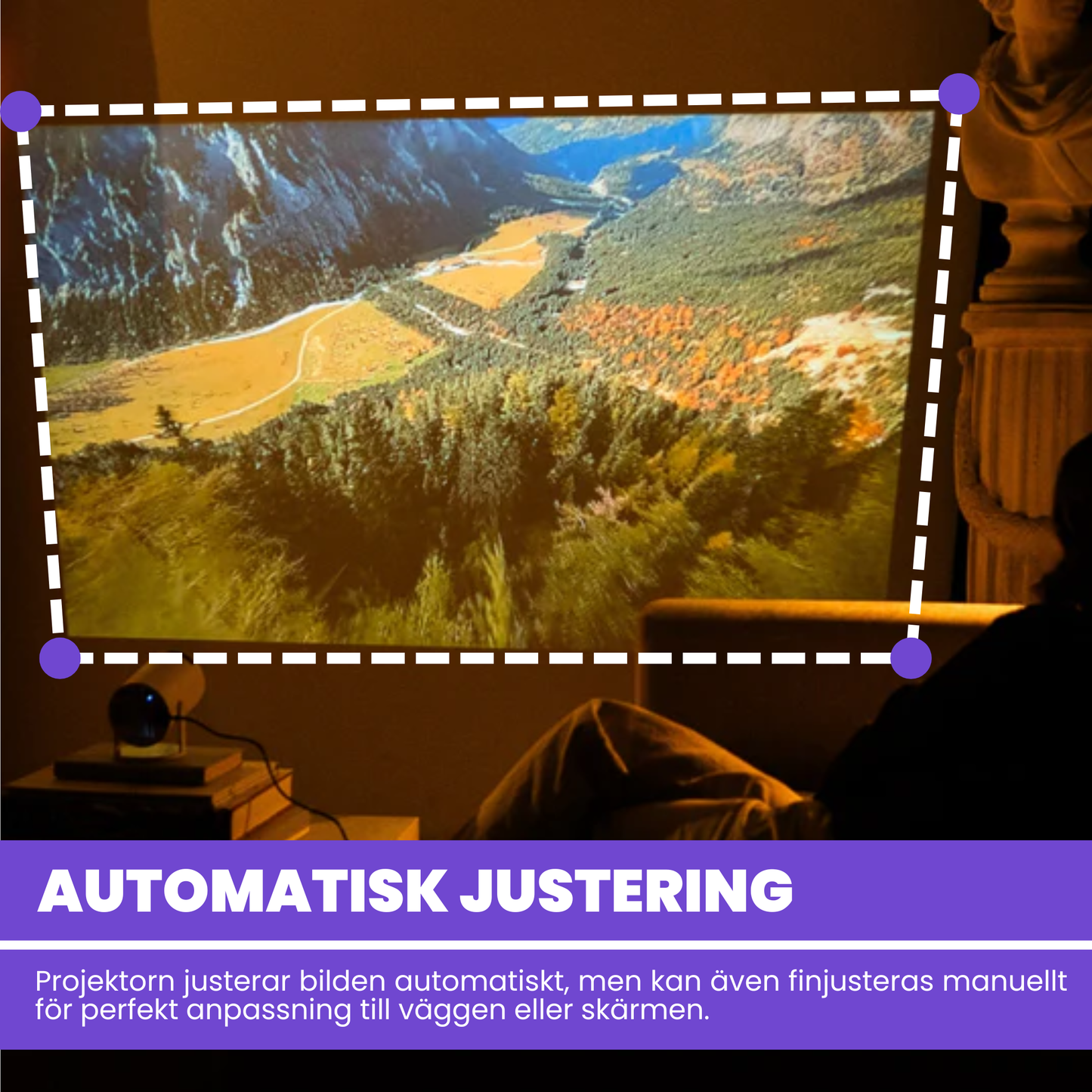 ScandiCast™ Projektor - WiFi & Bluetooth med 4K HD Support