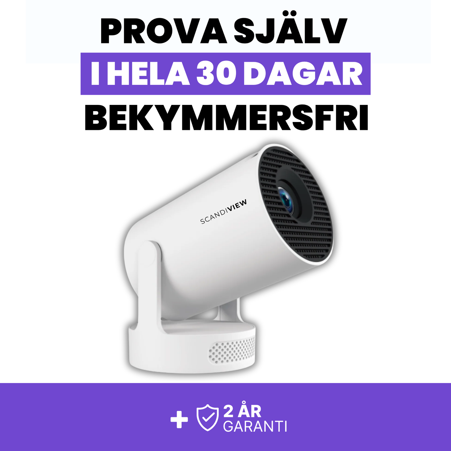 ScandiCast 2.0™ Smart Projektor - WiFi & Bluetooth med 4K HD Support