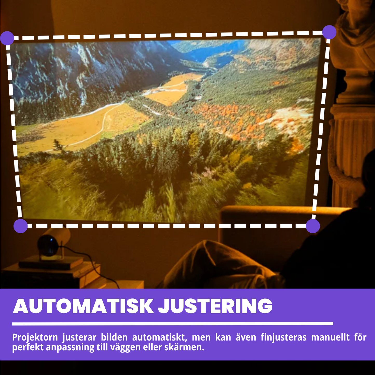 ScandiCast 2.0™ Smart Projektor - WiFi & Bluetooth med 4K HD Support