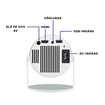 ScandiCast™ Projektor - WiFi & Bluetooth med 4K HD Support