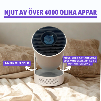 ScandiCast 2.0™ Smart Projektor - WiFi & Bluetooth med 4K HD Support