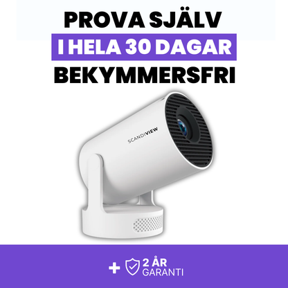ScandiCast 2.0™ Smart Projektor - WiFi & Bluetooth med 4K HD Support
